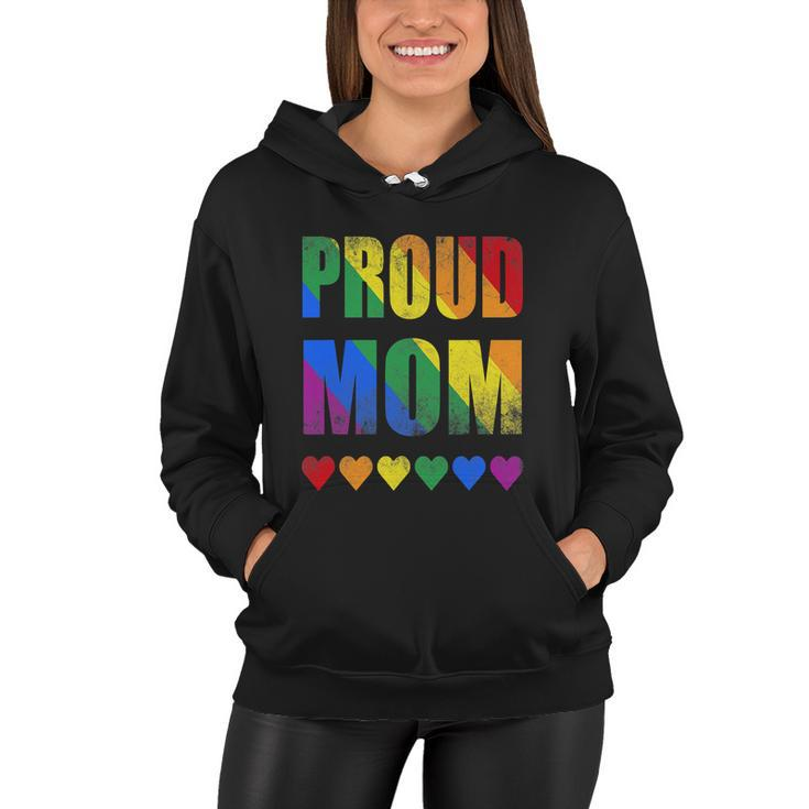 Proud Mom Gay Lesbian Lgbtq Pride Rainbow Mothers Day Gift Women Hoodie