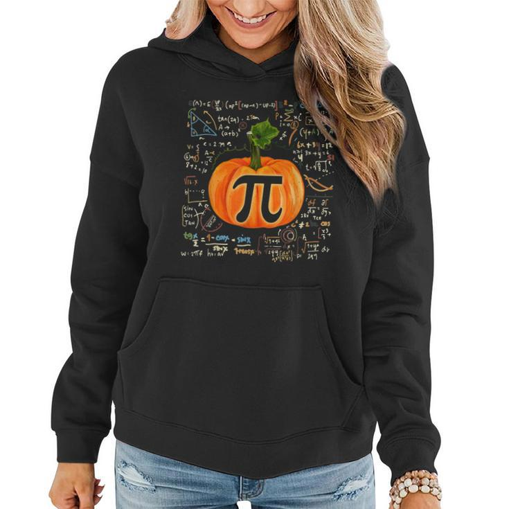 Pumpkin Pi Funny Math Halloween Thanksgiving Fall Pumpkin Pi Women Hoodie Graphic Print Hooded Sweatshirt