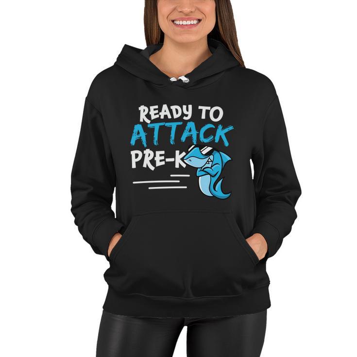 Ready To Attack Prek Shark Back To School Women Hoodie