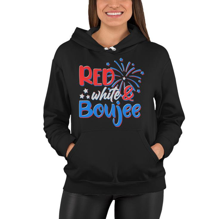 Red White And Boujee 4Th Of July Fireworks Women Hoodie