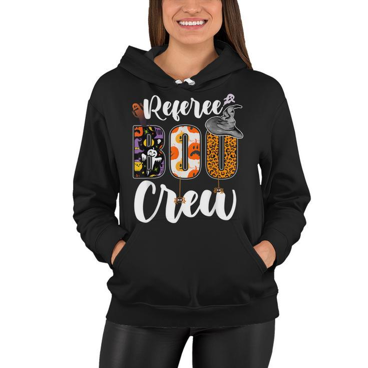 Referee Boo Crew Ghost Funny Referee Halloween Matching  Women Hoodie