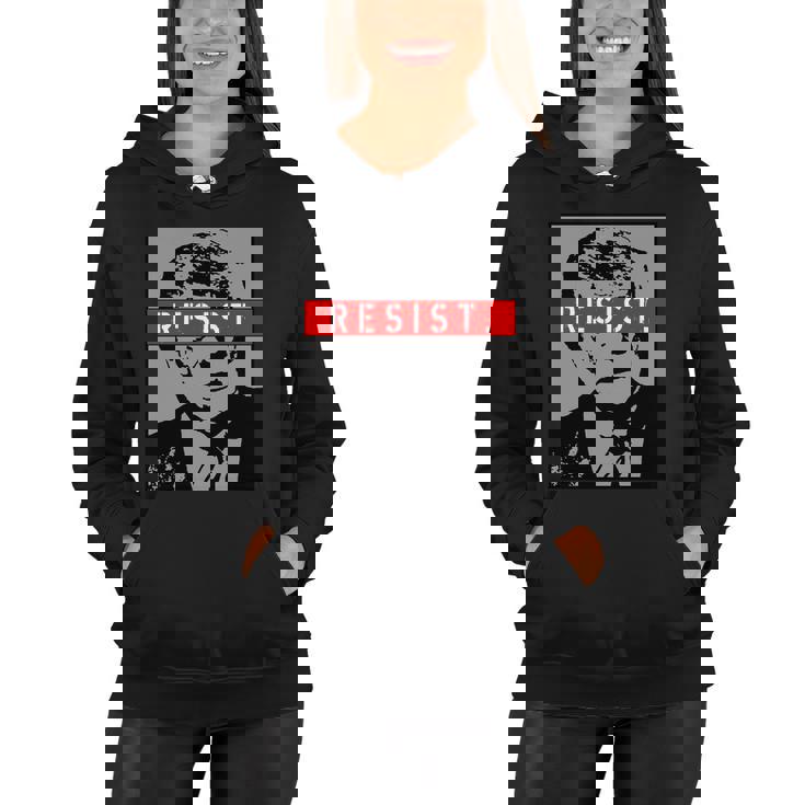 Resist President Donald Trump Anti Trump The Resistance Women Hoodie