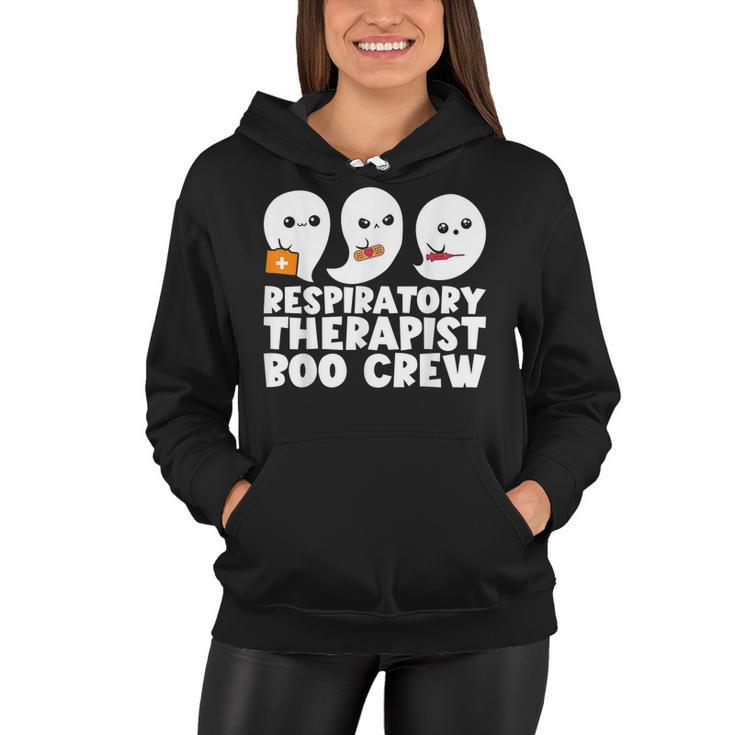 Respiratory Therapist Boo Crew Rt Halloween Ghost  Women Hoodie