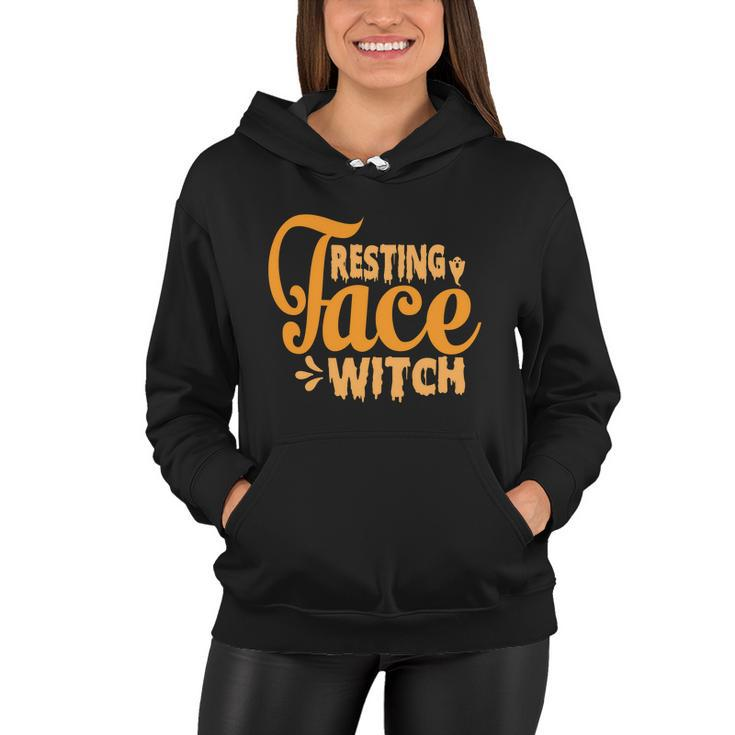 Resting Face Witch Halloween Quote Women Hoodie