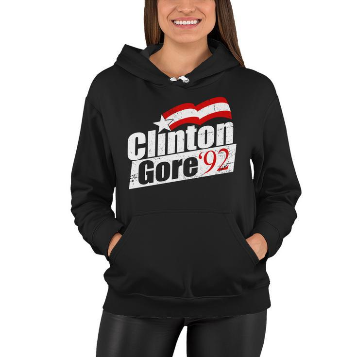 Retro Clinton Gore 1992 Election Women Hoodie