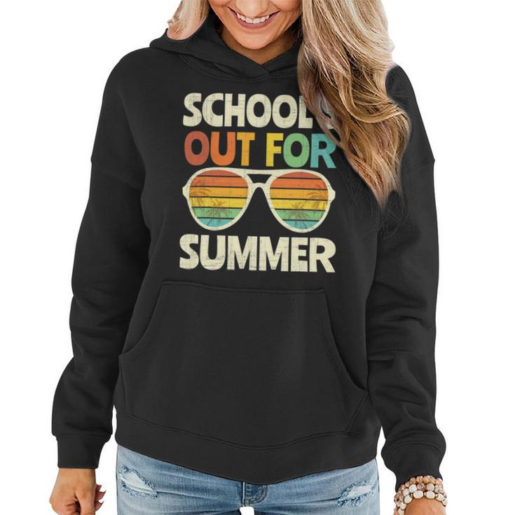 Retro Last Day Of School Schools Out For Summer Teacher Gift V3 Women Hoodie