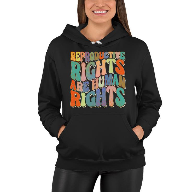 Retro Pro Roe Reproductive Rights Are Human Rights Women Hoodie
