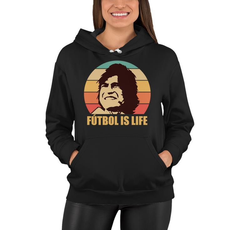 Retro Vintage Futbol Is Life Tshirt Women Hoodie