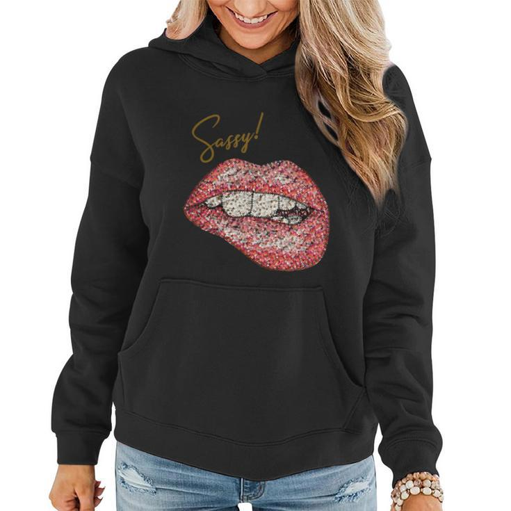 Sassy Lips Sexy Girl Graphic Sexy Lips Biting Graphic Design Printed Casual Daily Basic Women Hoodie