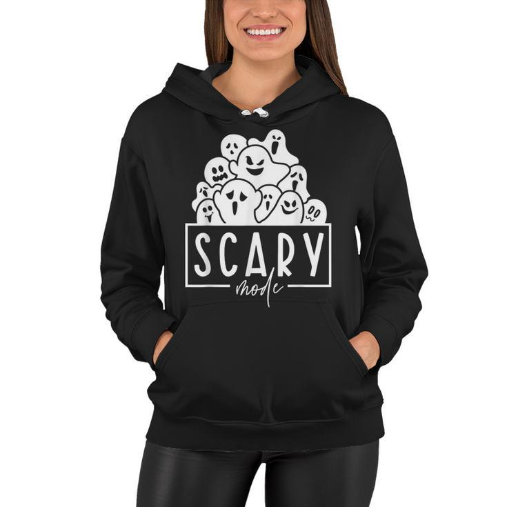 Scary Mode Boo Crew Ghost Spooky Vibes Funny Halloween  Women Hoodie