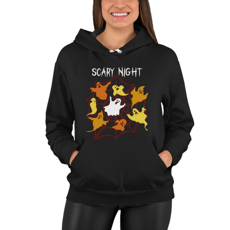 Scary Night Ghost Boo Halloween Quote Women Hoodie