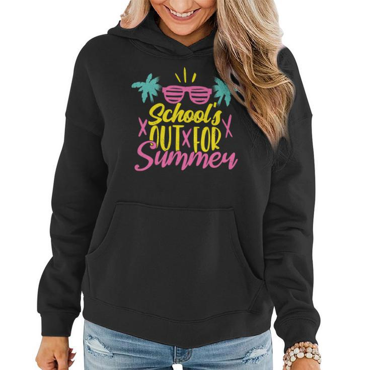 Schools Out For Summer Teacher Cool Retro Vintage Last Day Women Hoodie