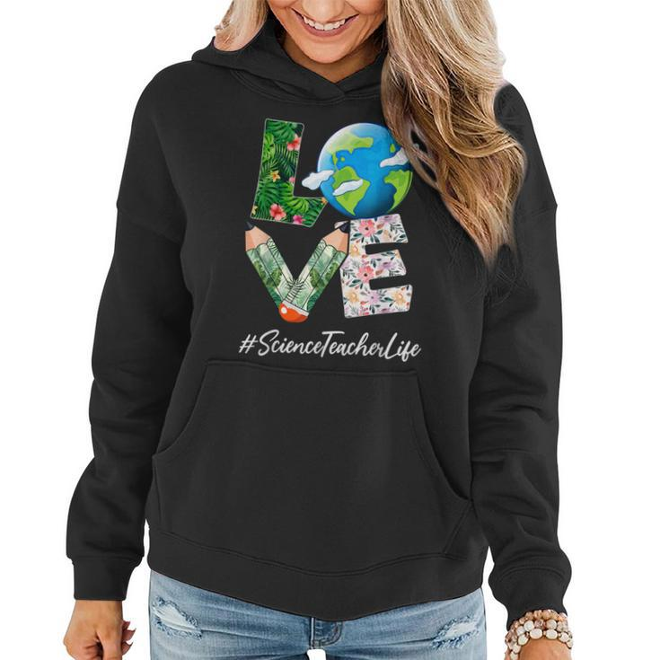 Science Teacher Love World Earth Day Save The Planet  Women Hoodie Graphic Print Hooded Sweatshirt