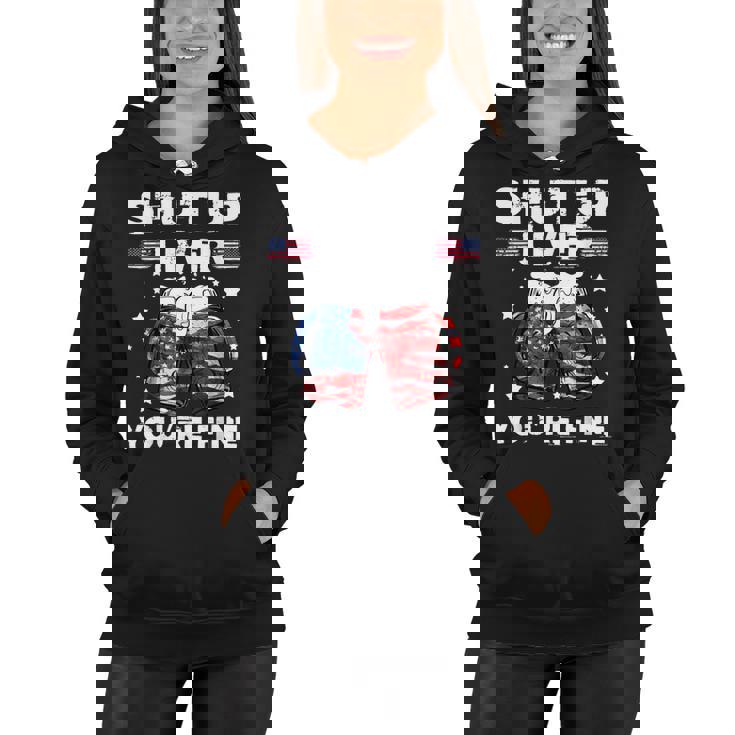 Shut Up Liver Youre Fine 4Th Of July Beer Drinking Drunk   Women Hoodie