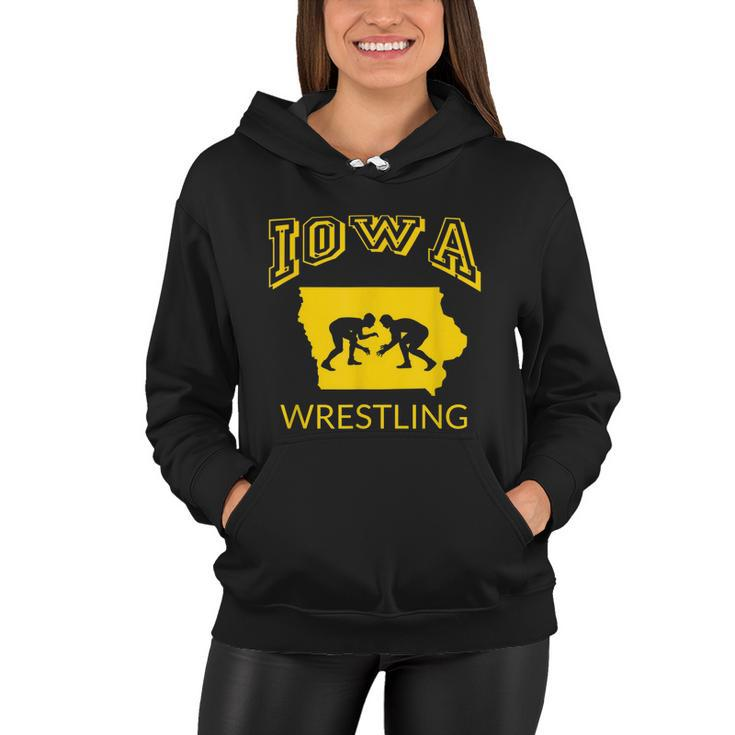 Silhouette Iowa Wrestling Team Wrestler The Hawkeye State Tshirt Women Hoodie