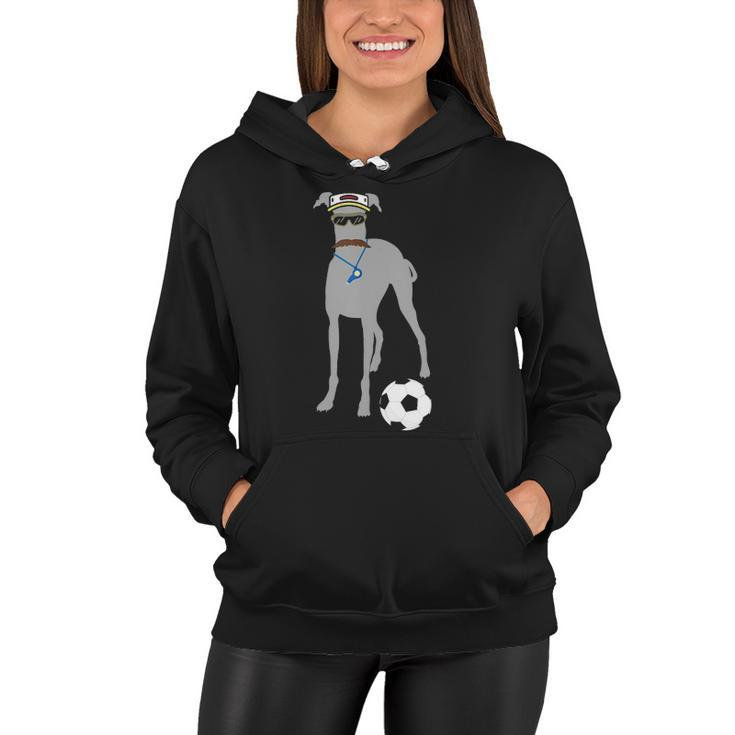Soccer Gift Idea Fans- Sporty Dog Coach Hound Women Hoodie