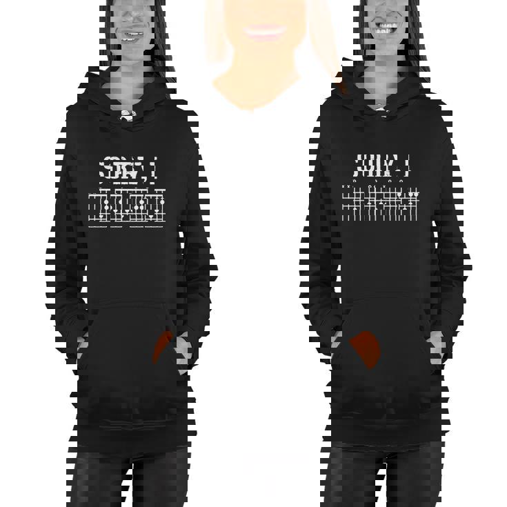 Sorry I Dgaf Funny Hidden Message Guitar Chords Women Hoodie Sorry I Dgaf Funny Hidden Message Guitar Chords Women Hoodie