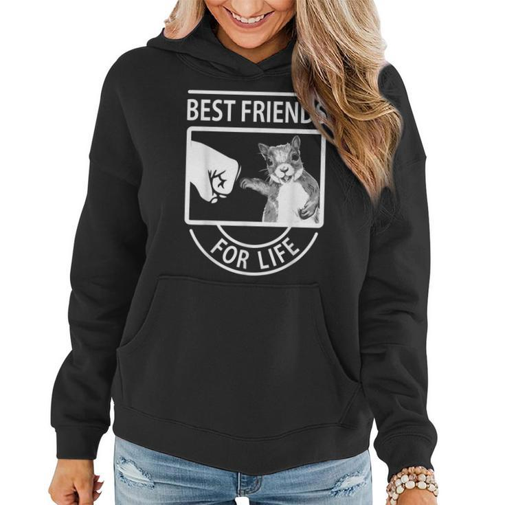 Squirrel Best Friend For Life Women Hoodie Graphic Print Hooded Sweatshirt