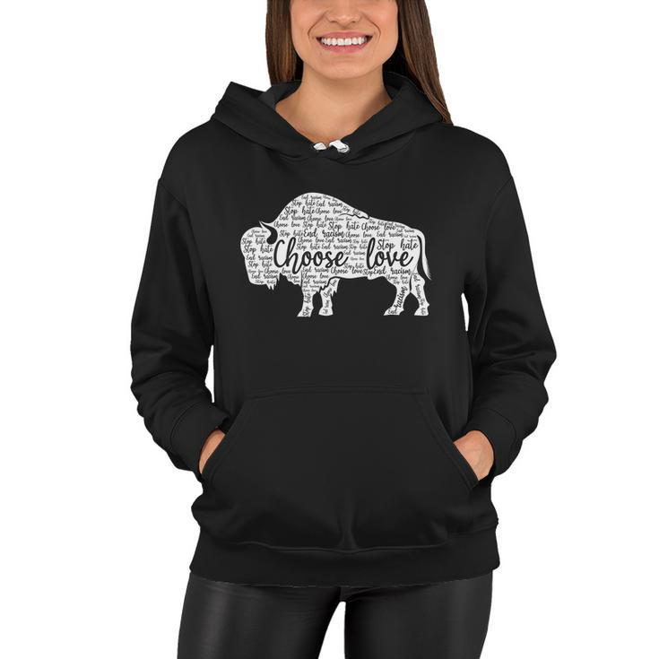 Stop Hate End Racism Choose Love Meaningful Gift Pray For Buffalo Strong Gift Women Hoodie