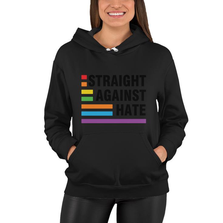 Straight Against Hate Pride Month Lbgt Women Hoodie