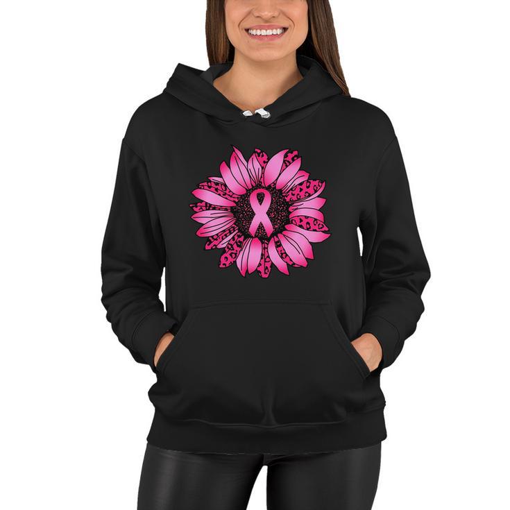 Sunflower Pink Ribbon Breast Cancer Awareness Tshirt Women Hoodie