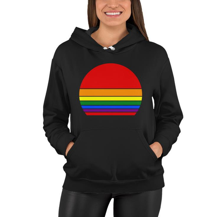 Sunset Lgbt Gay Pride Lesbian Bisexual Ally Quote V5 Women Hoodie