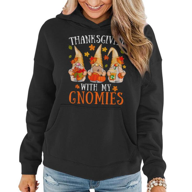 Thanksgiving With My Gnomies For Women Funny Gnomies Lover  Women Hoodie Graphic Print Hooded Sweatshirt