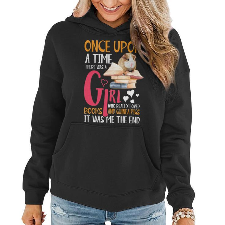 There Was A Girl Who Loved Books Guinea Pigs Book Women Hoodie