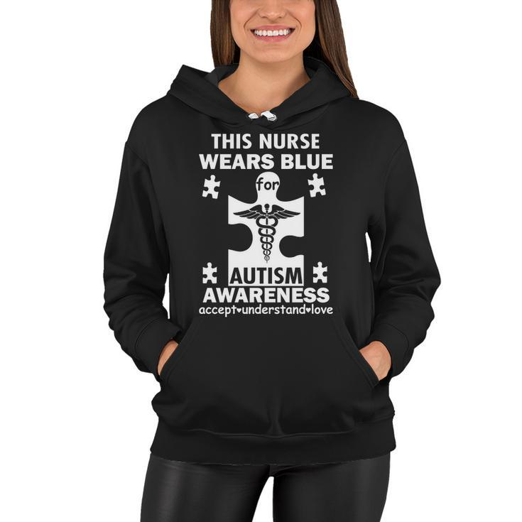 This Nurse Wears Blue For Autism Awareness Tshirt Women Hoodie