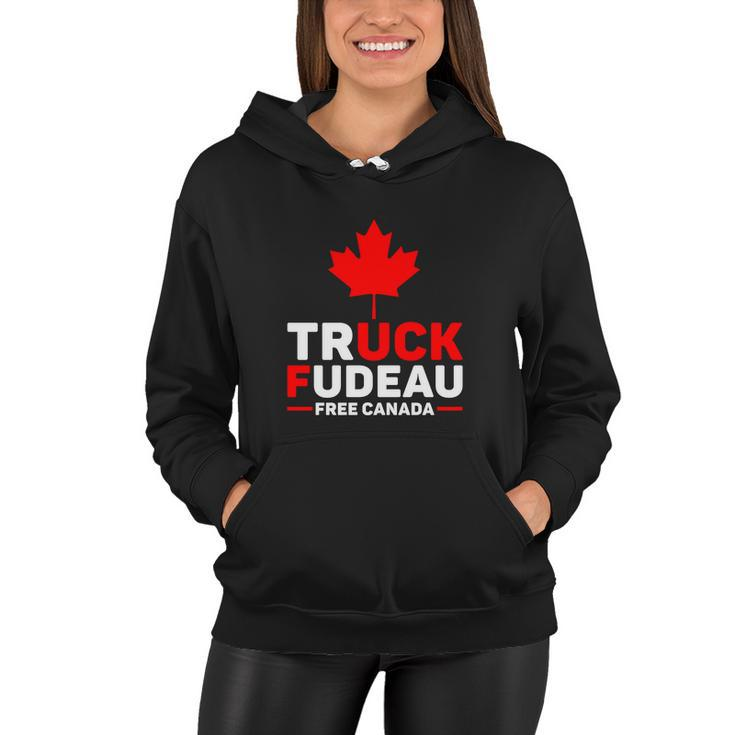 Truck Fudeau Anti Trudeau Truck Off Trudeau Anti Trudeau Free Canada Trucker Her Women Hoodie