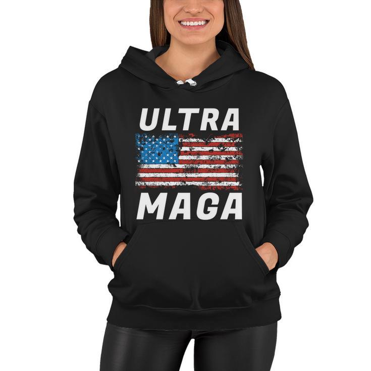 Ultra Maga Bold United States Of America Usa Flag Women Hoodie