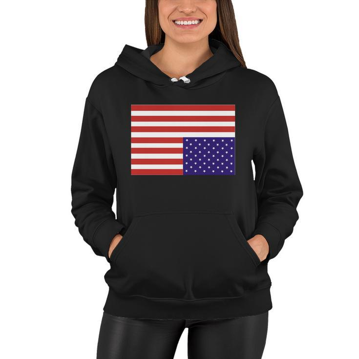 Upside Down American Flag In Distress Women Hoodie