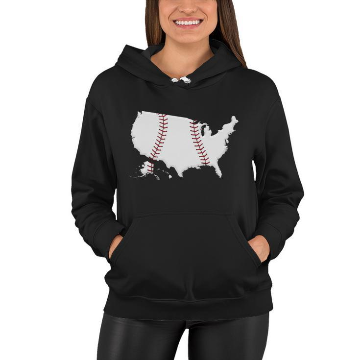 Us Map American Baseball Tshirt Women Hoodie