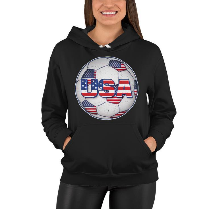 Usa Soccer Team Ball Women Hoodie