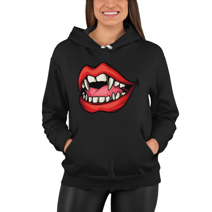 Vampire Mouth With The Most Attractive Vampire Design Women Hoodie