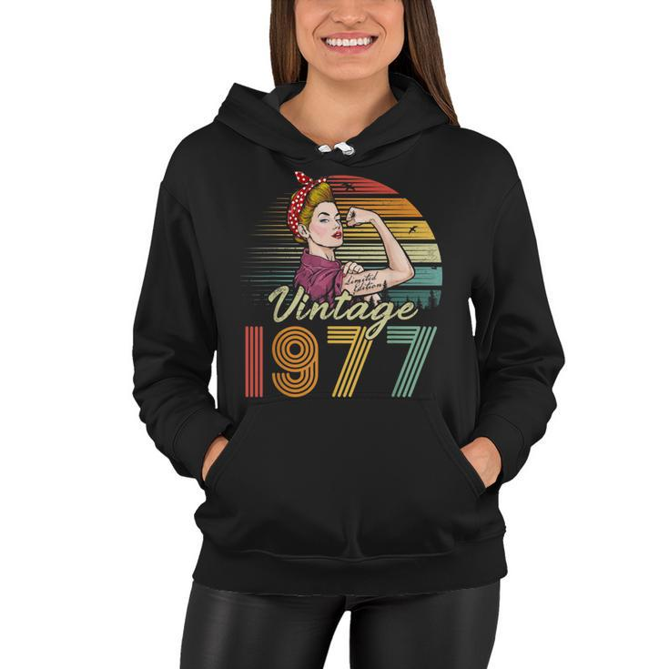 Vintage 1977 Limited Edition 1977 45Th Birthday 45 Years Old  Women Hoodie