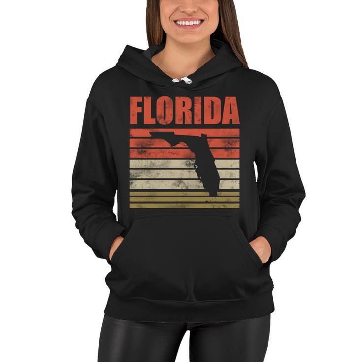 Vintage Florida State Map Women Hoodie