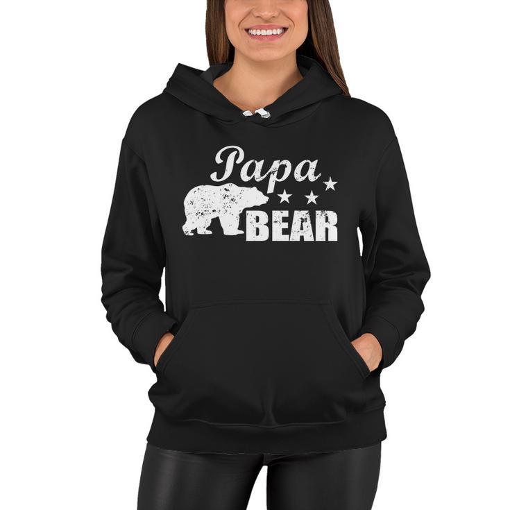 Vintage Papa Bear Tshirt Women Hoodie