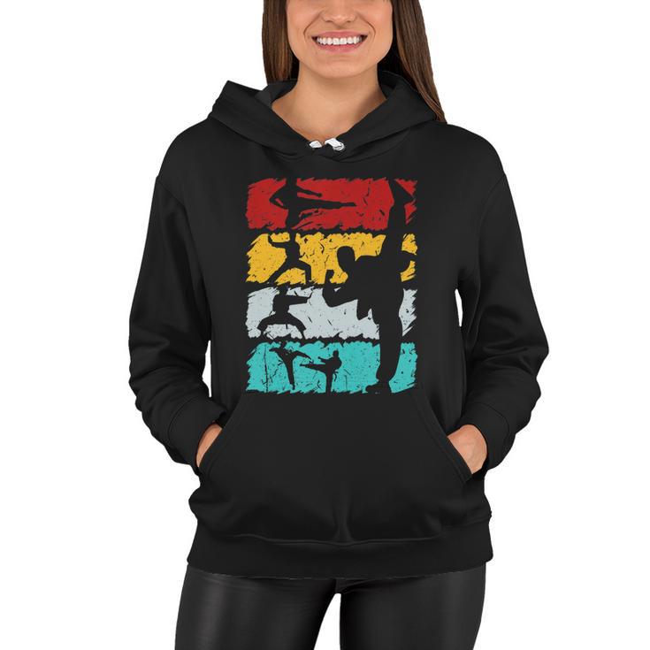 Vintage Retro Taekwondo Karate Gift Women Hoodie