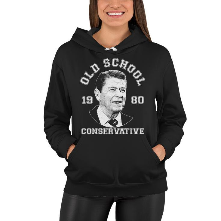Vintage Ronald Reagan Old School Conservative Tshirt Women Hoodie