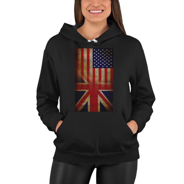 Vintage Usa British Distress Flag Tshirt Women Hoodie