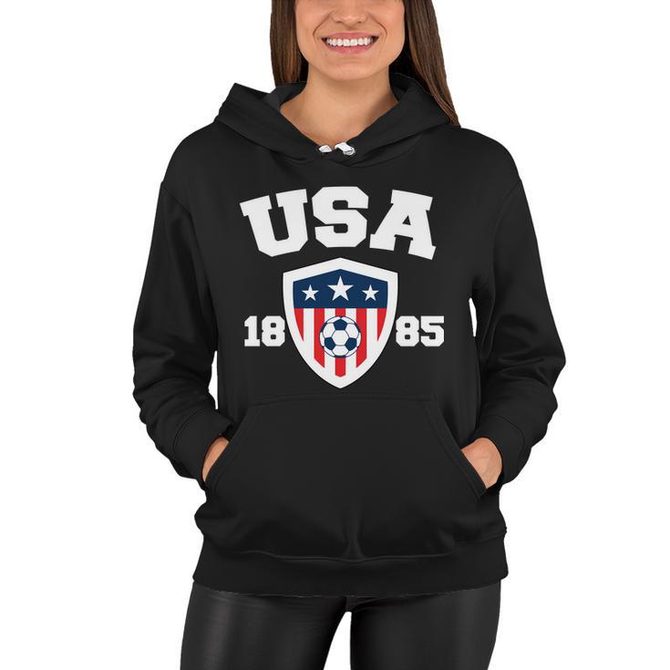 Vintage Usa Soccer Women Hoodie