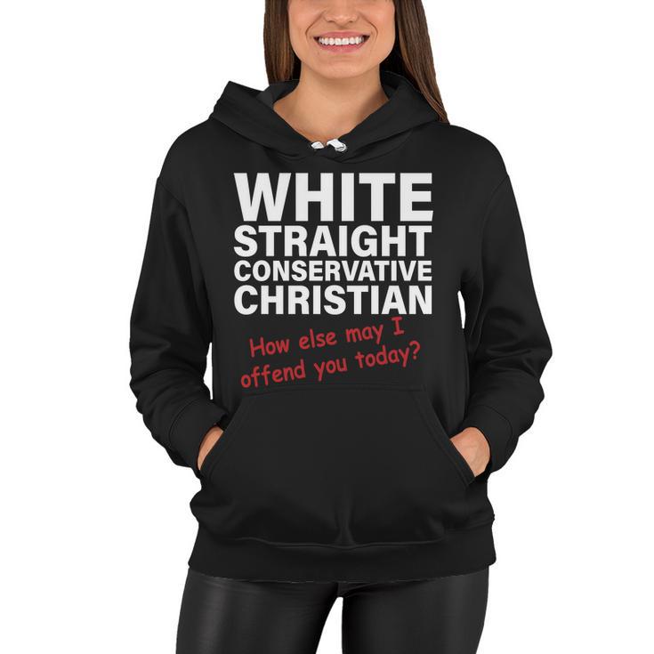 White Straight Conservative Christian V2 Women Hoodie