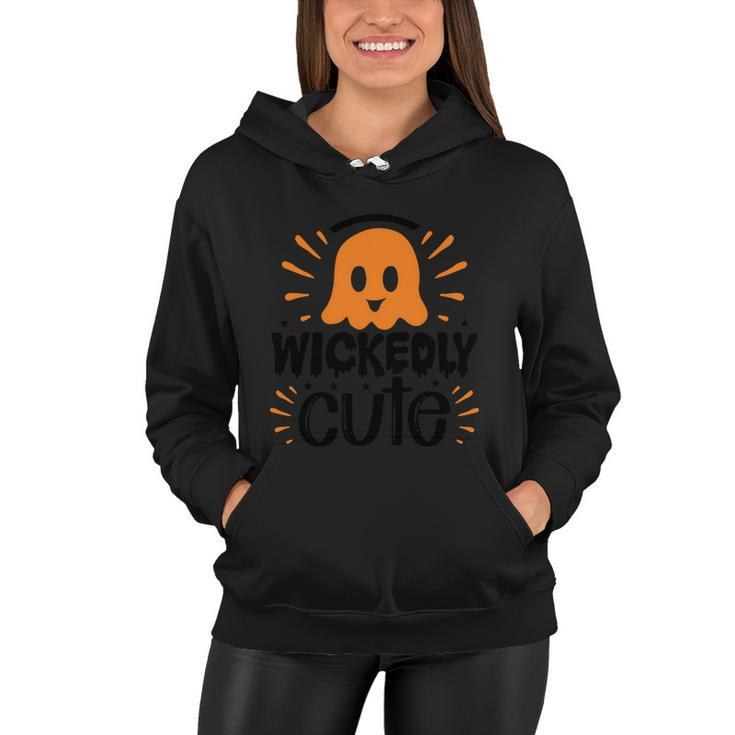 Wickedly Cute Boo Halloween Quote Women Hoodie