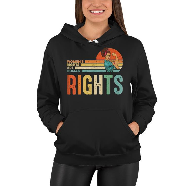 Womens Rights Are Human Rights Feminist Pro Choice Vintage  Women Hoodie