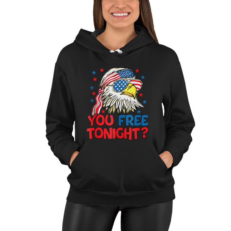 You Free Tonight Bald Eagle Mullet American Flag 4Th Of July Women Hoodie