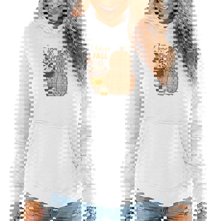 Autumn I Love Fall Thanksgiving Women Hoodie Graphic Print Hooded Sweatshirt