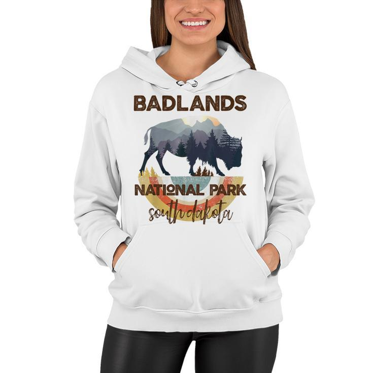 Badlands National Park Vintage South Dakota Yellowstone Gift  Women Hoodie