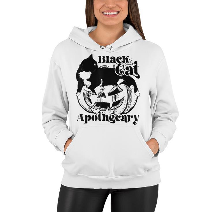 Black Cat Apothecary Cat Witch Pumpkin Halloween Costume  V2 Women Hoodie