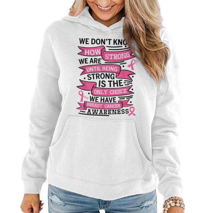 Breast Cancer Awareness Be Strong Hope Survivor Ribbon Women  Women Hoodie Graphic Print Hooded Sweatshirt